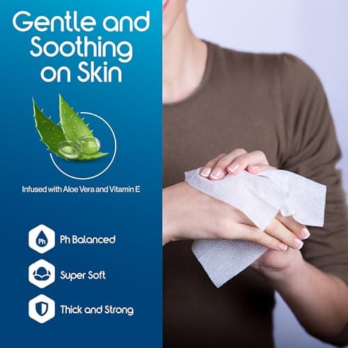 Inspire Adult Wet Wipes, Wash Cloths | Adult Wipes for Incontinence & Cleansing for Elderly, 8"x12" Count 12 packs of 50 view 4