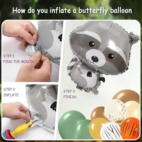 Tropical Jungle Animal Theme Birthday Party Balloon Decorations Kit，Ideal for Safari Adventure Birthday Parties, Kids Theme Decorations, Zoo Theme Parties, and Outdoor Adventure Party Decor view 7