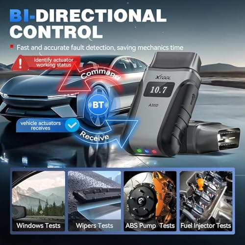 XTOOL A30D Bidirectional OBD2 Scanner Diagnostic Tool All System & 19 Reset | Lifetime Update Scan Tool Wireless for iPhone & Android,Crank Sensor EPB Throttle Relearn,ABS SRS Transmission,FCA & CAN FD view 5