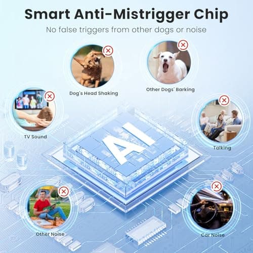 Upgraded Bark Collar for Dogs 10-120lbs, NATGOVOD Smart Anti Barking Collar with 5 Modes & Adjustable Sensitivity & Bark Counter, Waterproof Automatic Bark Collar for Small Medium Large Dogs view 4