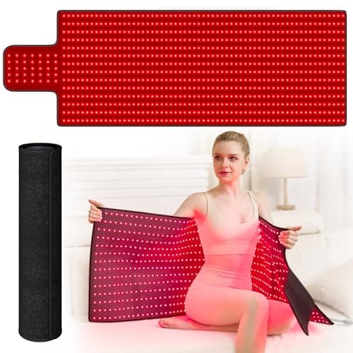 Extra Large Red Light Therapy Mat, High-Density LEDs Full Body Red Light Therapy, 660nm & 850nm Dual Wavelengths, Foldable Red Light Therapy Blanket with Timer, 65" x 20" — image 1
