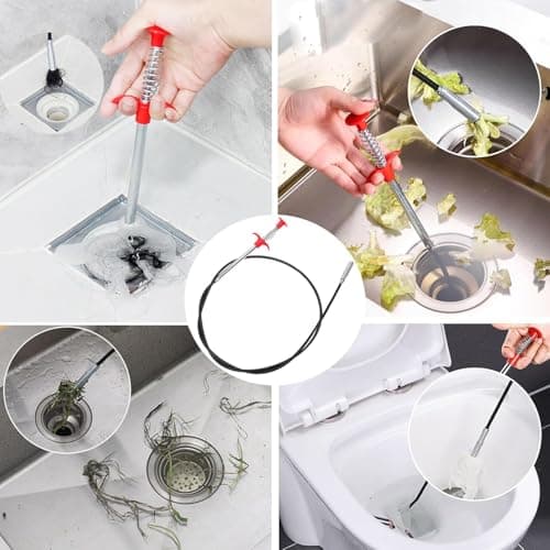 GDOMI 33 Inch Drain Snake Clog Remover,Flexible Grabber Claw Tool for Hair, Pipe & Kitchen Sink Drain view 5