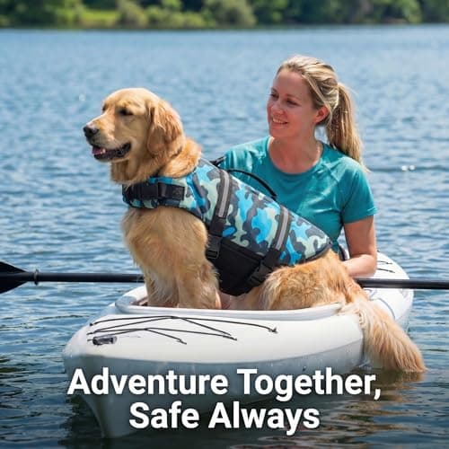 Doglay Dog Life Jacket, Dog Life Vest for Swimming Boating, Adjustable Puppy Life Jacket with Reflective Stripes, Superior Buoyancy Dog Swimming Vest for Small Medium and Large Dogs view 6