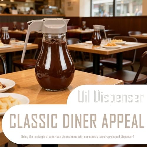 Junverelle 13 oz Glass Syrup Dispenser with Retracting Spout, Easy Pour Maple Syrup Bottle with Handle, No Drip Honey Dispenser for Kitchen, Clear Glass Pitcher for Pancakes & Waffles, Coffee view 5