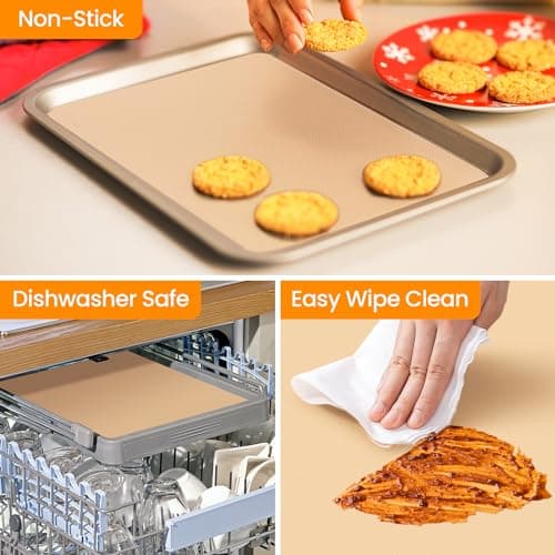 Silicone Baking Mat Roll - Best German Silicone - Heat Resistant Baking Macaron Bread Mat, Non-stick Pastry Mat, Reusable Dough Rolling Mat, Non Slip Countertop Protector Mat, Counter Mat, Oven Mat view 5