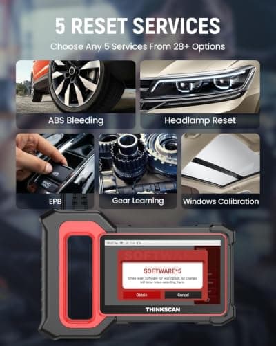 THINKCAR OBD2 Scanner, ThinkScan Plus S7 ABS,SRS,ECM,TCM,BCM,AC,IC System Diagnostic Scan Tool with 5 Special Services Options, Cover 94 Car Brands Code Reader, FCA AutoAuth, Wireless Update view 3