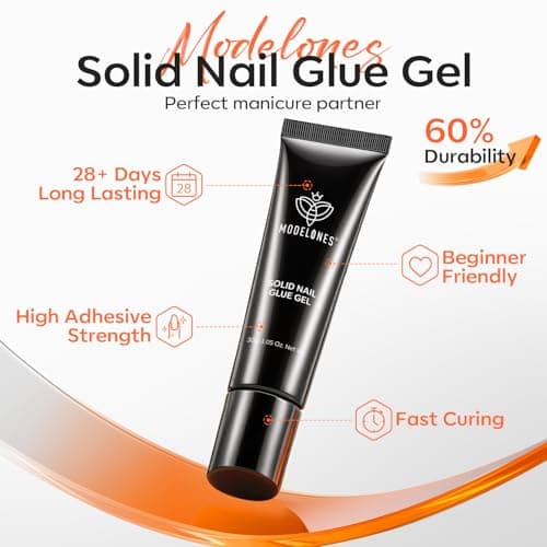 modelones X Nail Gel Kit Almond, 15Sizes Instant Apex False Nail Tips Solid Glue & Mini U/V Lamp, 240Pcs Medium Almond Pre-Building Thick Acrylic Press on Tips LED Light Extension Kit Women Gift view 3