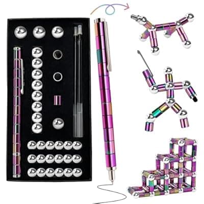 Magnetic Fidget Pen For Teens - Cool Graduation Gift 2026, Stress Relief Desk Toy For School Office, Modular Metal Magnet Pen For Adhd Anxiety, Creative Birthday Present For Dad Mom Men Women Adults