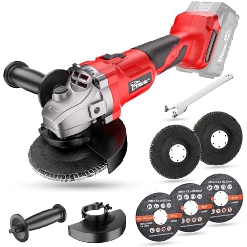 Tikeol 20V Cordless Angle Grinder for Matkita 20V battery（Only tool）- 4-1/2 inch Brushless Motor Cut-Off Tool Metal Cutting, Grinding & Polishing for DIY& Professional Use