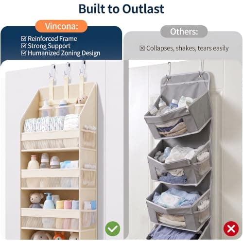 Over the Door Organizer, 6-Shelf Hanging Closet Storage with 13 Mesh Pockets view 5