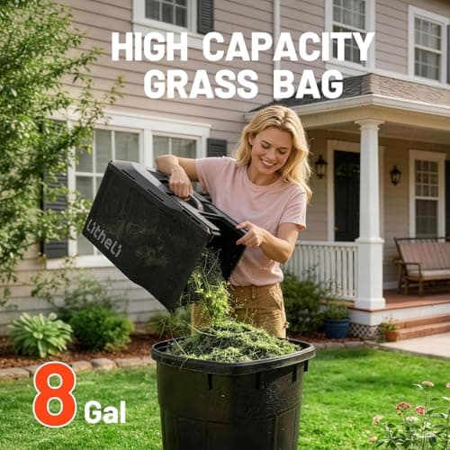 Litheli 14 Inch Cordless Lawn Mower, 5 Heights Adjustment, U20 Series 20V Electric Lawn Mowers for Garden, Yard and Farm, Light-Weight with Brushless Motor, 5.0Ah Portable Battery Included view 6