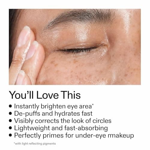 Under Eye Brightener Roller - Caffeine & Retinol Eye Serum for Dark Circles, Puffiness & Fine Lines, Travel Essential Vegan Skincare, Cooling Eye Massage, Dermatologist-Tested, 0.52 fl oz view 2