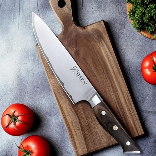 FODCOKI Japanese Chef Knife 8 Inch Kitchen Sharp Knife High Carbon Steel AUS10 with Ebony Wood Handle Professional Chefs Knife for Cutting Meat Vegetable view 4