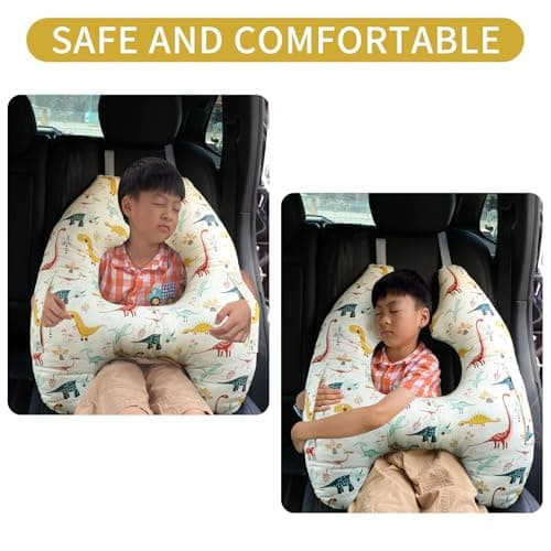 Car Pillow for Kids,H-Shape Travel Pillow for Child Sleeping Neck Shoulder Support Car Seat Pillow A Sleeping Artifact Suitable for Road Trips of Adults and Children Travel Pillow for Kids view 7