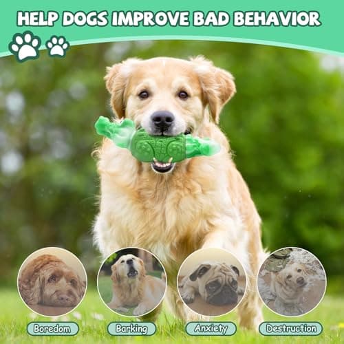 WinTour Tough Dog Toys for Large Dogs, Indestructible Dog Toy for Aggressive Chewers with Squeaky, Durable Chew Toys to Keep Them Busy for Medium and Large Breeds, Interactive Heavy Duty Bones view 6