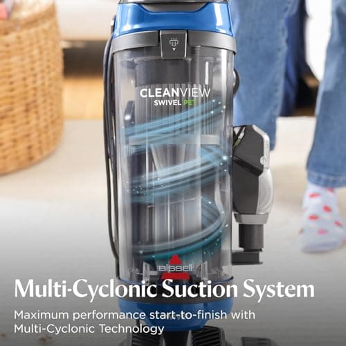 Bissell CleanView Swivel Vacuum with Triple Action Brush Roll, Swivel Steering, Extension Wand, Easy-Empty Dirt Tank, Multi-Cyclonic Suction System view 7