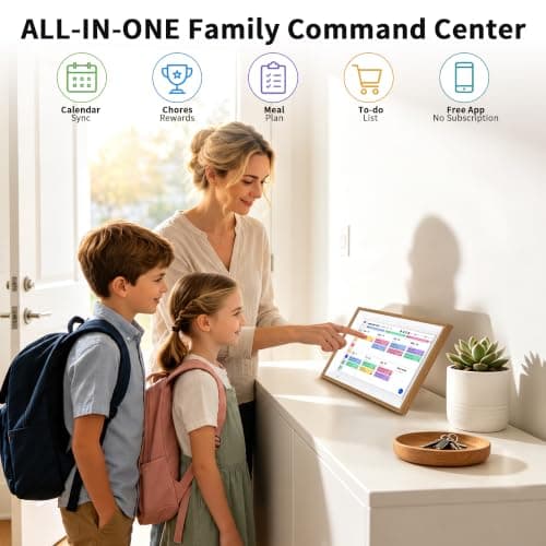 VEJLD
Digital
Calendar
10.1"
Smart
Family
Planner
Electronic
Touch
Screen | Calendar Sync, Interactive Chore Chart with Rewards, Meal Planner, To-Do List, Electronic Photo Frame, Desk Stand Included view 3