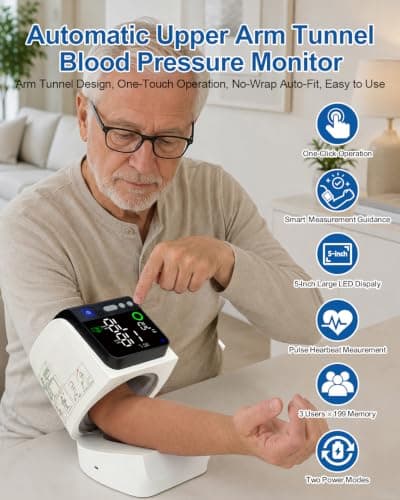 Accurate Upper Arm Blood Pressure Monitor for Home Use, No Wrap BP Machine view 2