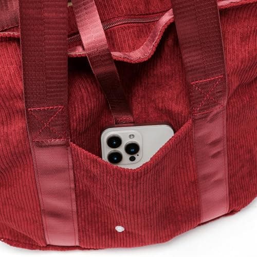 mcuvaec Corduroy Tote Bag for Women, Foldable Tote Bag With Zipper, Large Shoulder Bag, Purses and Handbags for Work Travel view 6