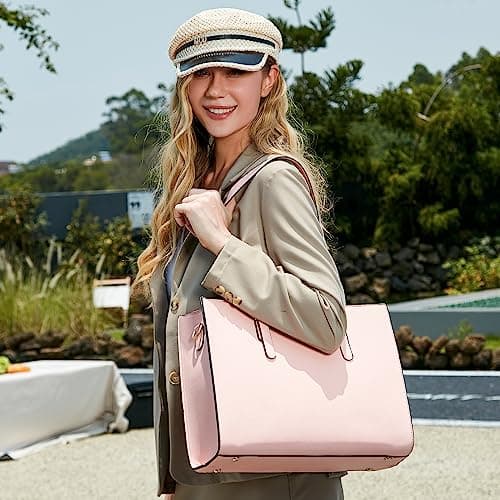 Women Fashion Synthetic Leather Handbags Tote Bag Shoulder Bag Top Handle Satchel Purse Set 4pcs view 2
