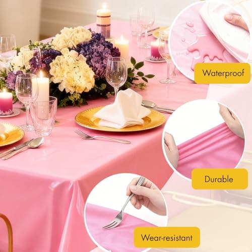 balinging 12 Pack Assorted Vibrant Color Plastic Tablecloth Disposable Rectangle Tropical Colored Table Cover for Party Supplies Birthday Wedding Picnic Home Decoration(54 x 72 Inch,Multi Color) view 4