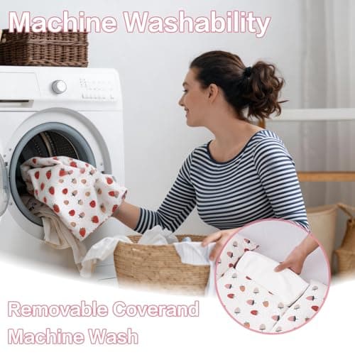 Dog Beds Crate Pad for Medium Dogs, Reversible Ultra Soft Beds, Washable Cover, Comfy Kennel Pad for Dogs Cozy Sleeping Mat, 36inch, Pink view 4