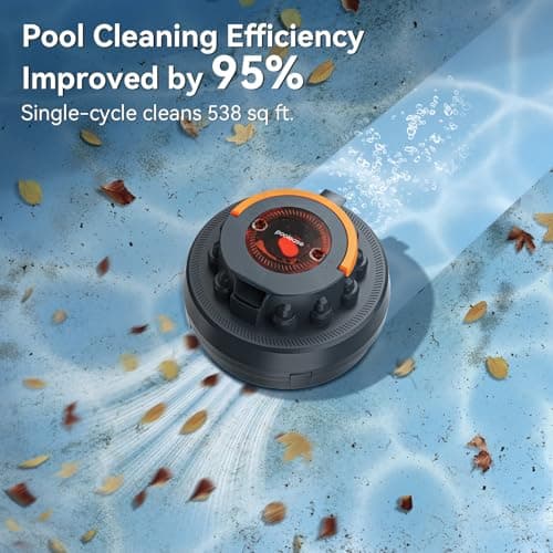 X2 Cordless Pool Cleaner Robot, Robotic Pool Vacuum for Above/In Ground Pool, 45W Dual-Motor, Self-Parking, Enhanced with 2L Debris Capacity view 2