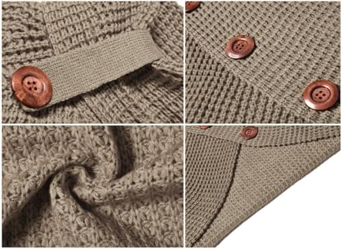 GRECERELLE Chunky Knit Cowl Neck Sweaters for Women Fall Winter Sweater view 4
