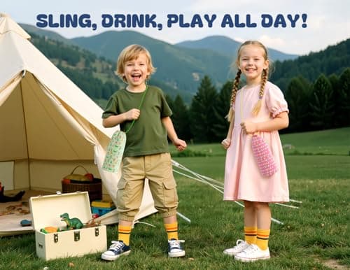 12 oz Kids Water Bottle for Girls: Leakproof, BPA-Free, Durable Straw Spout Lid, 24H Cold, Cute Patterns, Insulated Stainless Steel Cup with Carrier Bag for School, Trip, Camping, Daily (Sunny Dreams) view 2