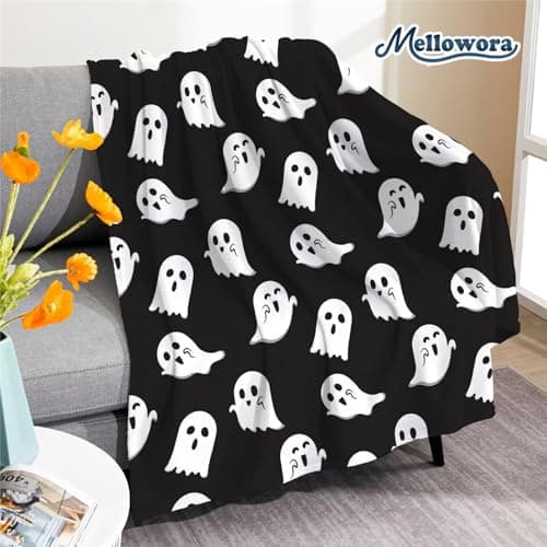 ONLY 9.99 !!! 50%OFF - Halloween Cute Ghosts Blanket - All Size Funny Black Cats Halloween Gifts for Girls Boys !!!! Gnome Spooky Super Novetly Poster Home Decor Tapestry Gifts !!!!!!!!!!! view 2