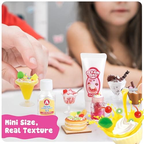 12 Making Miniature Food Toys Set, DIY, Resin Play, NOT Edible, Kitchen Mini Pretend Play Food Set for Kids Age 8-13, Birthday for Girls, 8 9 10, Make Your Food view 6