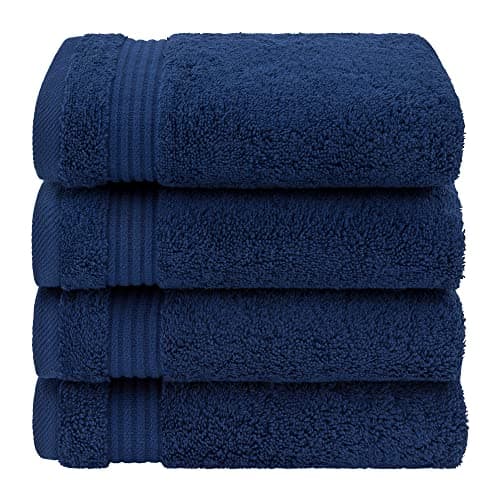American Veteran Towel, Hand Towels for Bathroom Set of 4, 100% Cotton Turkish Hand Towel Sets, Soft Hand Face Towels, Navy Blue Hand Towels view 4