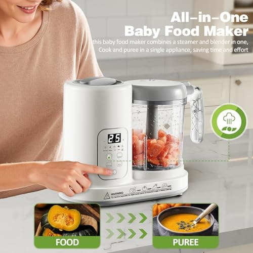 Baby Food Maker Pro Steamer Blender: 4 in 1 Auto Steam Blend and Puree Maker with Self-Clean for Healthy Baby and Toddler Meal Prep - BPA-Free view 3