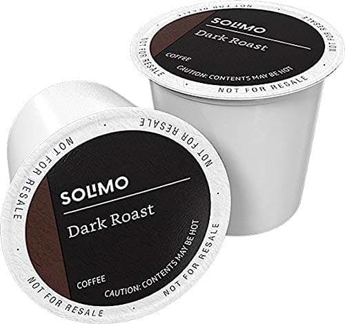 Amazon Brand - Solimo Dark Roast Coffee Pods, Compatible with Keurig 2.0 K-Cup Brewers 100 Count(Pack of 1) — image 1