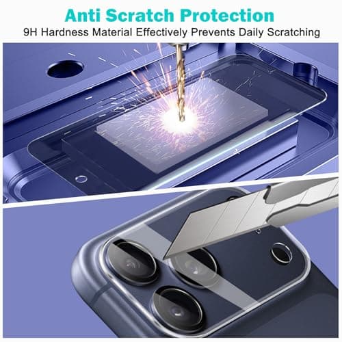 PEHAEL 3+3 Pack for iPhone 17 Pro Max Privacy Screen Protector with Camera Lens Protector Full Coverage Anti-Spy Tempered Glass Film 9H Hardness Easy Installation Bubble Free [6.9 inch] view 6