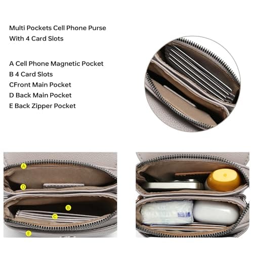 Kiss Sea Small Crossbody Bags for Women Cell Phone Purse with Adjustable Strap Mini Wallet Handbag for Daily Use view 6