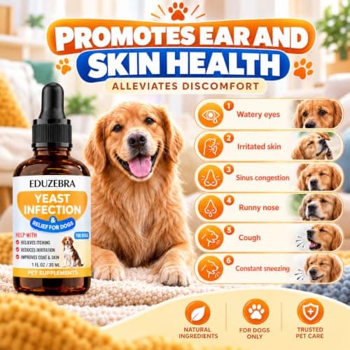 Yeast Infection Treatment for Dogs Ear, Paws, Skin - All Breeds and Sizes | Made in USA, Fast-Acting Dog Yeast Infection Treatment for Irritation, Inflammation, and Itching, Soothing and Effective 30ml view 2