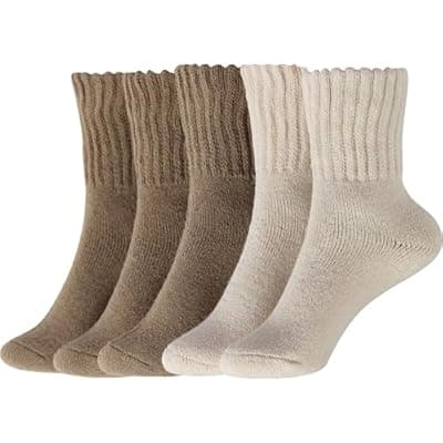 BenSorts Women's Winter Boots Socks Thick Warm Cozy Crew Socks Solid Color Gifts