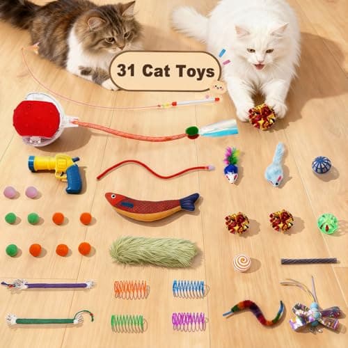 Catails Cat Tunnel Bed with 31 Pcs Interactive Cat Toys, Automatic Cat Toys for Indoor Cats Kittens, Cat Tube with Moving Ball, Grey view 2