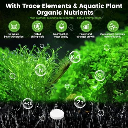 Maozyiltle Root Tabs, Aquarium Plant Fertilizer, Aquarium Water Care Tabs, 100 Tabs Aquarium Plant Food Safe for Fish and Shrimp, Aquatic Plant Fertilizer for Planted Aquarium Substrate (100) view 3