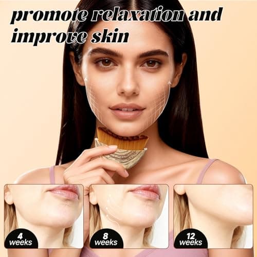 Trazzo Lymphatic Contour Face Brush, Dry Facial Brush for Lymphatic Drainage – Soft Bristles for Face Sculpting, Puffiness Reduction & Natural Glow view 2