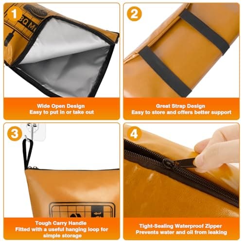 BBQ Blanket for Resting Meat 20 Inch, Reusable Insulated Bag for Picnic Camping, Fits Large Brisket,Turkey, Ideal Gift for Men Dad Grill Masters BBQ Lovers Anniversary Birthday view 4