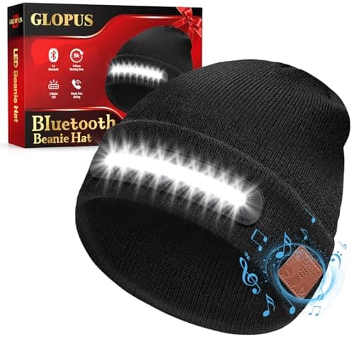 Bluetooth Beanie Hat with Light, Gifts for men, Stocking Stuffers for Men | Christmas Stocking Stuffers for Teen Boys, White Elephant Gifts for Adults Dad Him Boyfriend Dad Husband — image 1