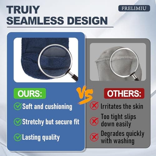 Frelimiu Diabetic Socks for Men, Seamless Crew Socks with Non Binding,Soft Cushioned Sole Sock with Loose Top, Diabetes Sock Men for Neuropathy, lymphedema, Edema, Swollen Feet, 4 Pairs,11-15(XL) view 3