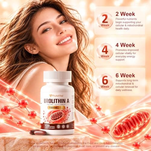Urolithin A 1500mg Per Serving,120 Softgels 6-in-1 Complex with MCT Oil | Antioxidant Support for Cellular Wellness, Non-GMO, Gluten & Soy-Free,60-Day Supply view 4