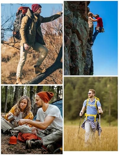 MOURCE Hiking Pants Men Quick Dry - Water Resistant Lightweight Cargo Pants for Men 7 Pockets Outdoor Travel Climbing view 2