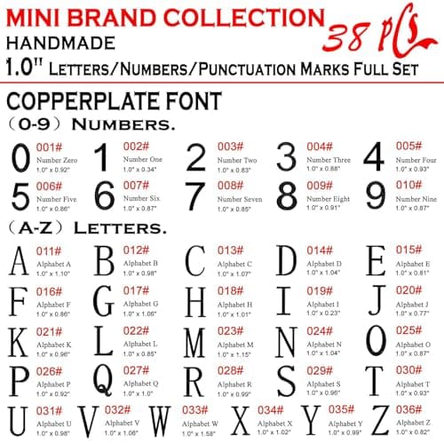 1" 38 Pcs Branding Iron for Wood Leather Hats, Alphabet A-Z Number 0-9 & 1.6" Antlers Design Gifts for Wedding & Hand Craft for DIY Hat Heat Press, Witchcraft Supplies(38) view 6