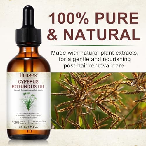 3Pack Cyperus Rotundus Oil, Natural Cyperus Rotundus Oil for Hair Removal, Reduces Unwanted Hair Growth, Moisturizes & Soothes The Skin, Suitable for All Skin Types view 2