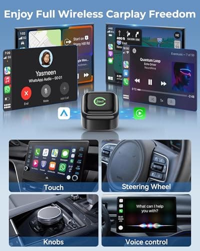 Wireless CarPlay Adapter, Convert Wired to Wireless, 2-in-1 CarPlay & Android Auto, Mini Plug & Play, Fast Auto-Connect & No Latency, USB/USB-C for Cars with Built-in CarPlay & iOS 10+/Android 11+ view 4