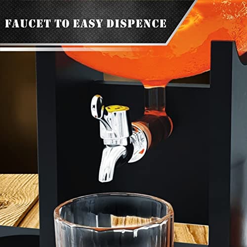 Football Whiskey Decanter Set,47oz Whiskey Decanter Sets for Men with Spout, 4 Football Chiller&4 Glasses,Tequila Alcohol Whiskey Set Birthday Boutbon Gifts for Men Dad Him Boyfriend Brother Husband view 2